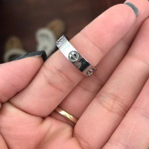 Love inspired silver ring